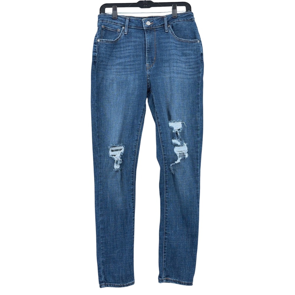 Levi's 721 High Rise Skinny Women 31 Cotton Blend‎ Blue Distressed Jeans